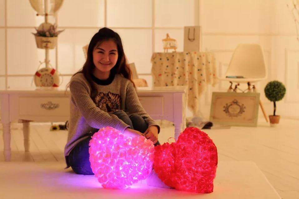 Rose Heart Luminous Pillow