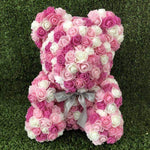 Multi-Colored Rose Bear