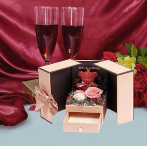 Eternal Flower Rose Bear Gift Box