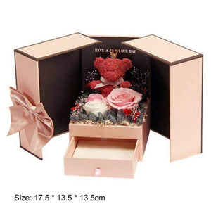 Eternal Flower Rose Bear Gift Box