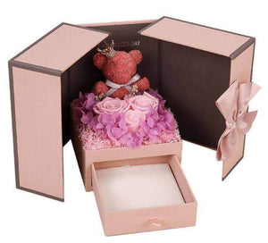 Eternal Flower Rose Bear Gift Box