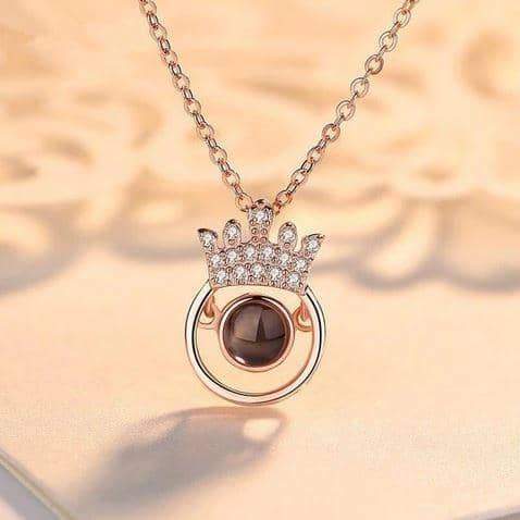 100 Languages "I LOVE YOU" Crown Necklace