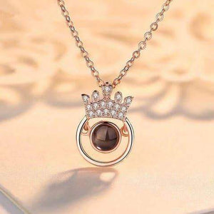 100 Languages "I LOVE YOU" Crown Necklace