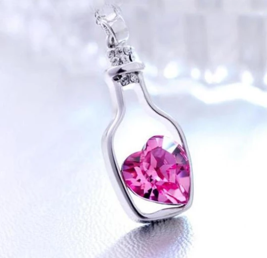 Love in the bottle necklace