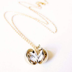 Secret Message Ball Locket Necklace