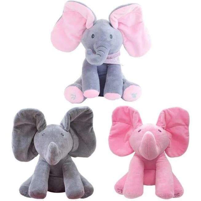 Peek A Boo Stuffed Animal Elephant Plush Toy