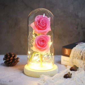 Enchanted LED Forever Double Roses