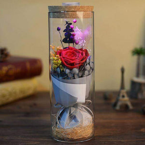 Light Rose Bottle Lamp