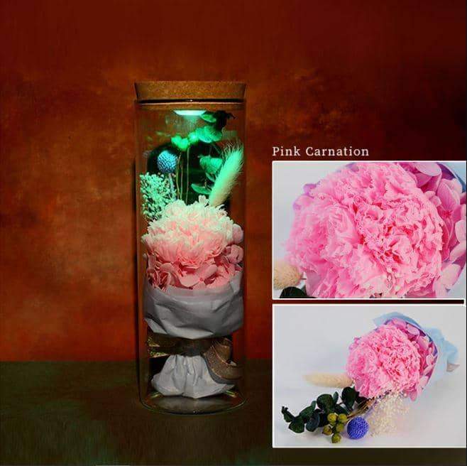 Light Rose Bottle Lamp