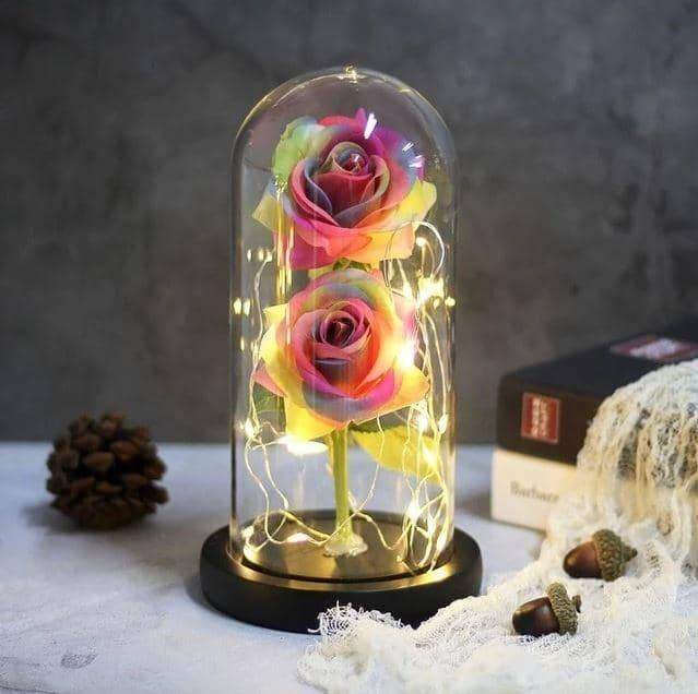 Enchanted LED Forever Double Roses