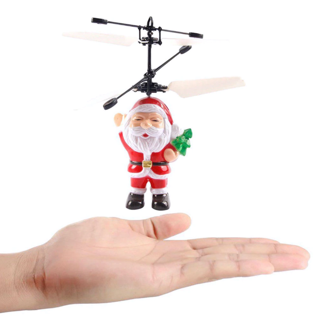 Smart Induction Santa Claus Suspension Aircraft Christmas