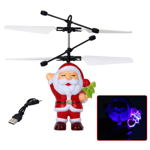 Smart Induction Santa Claus Suspension Aircraft Christmas