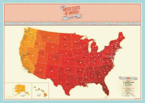 Scratch Map - United States Edition