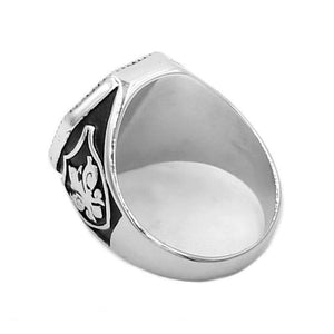 Stainless Steel Viking Battle Axe Ring