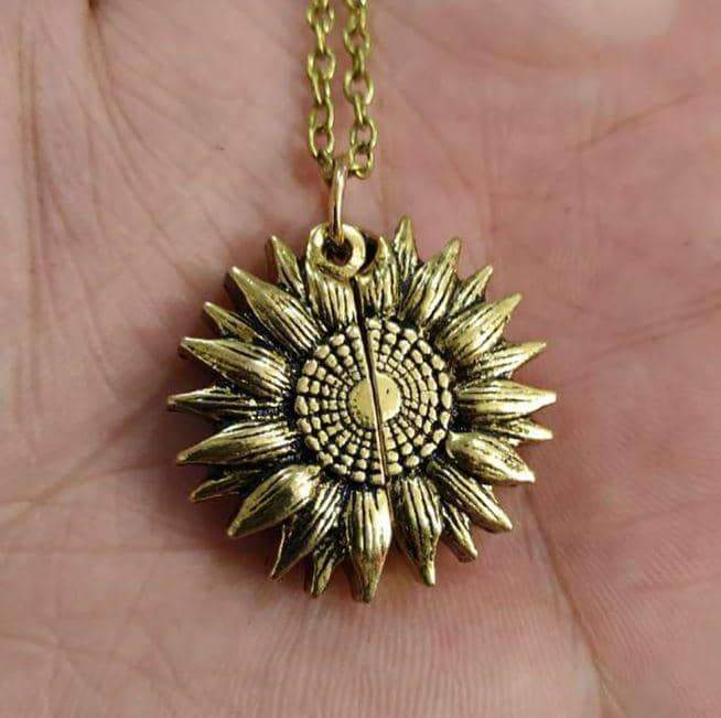 "You Are My Sunshine" Sunflower Necklace