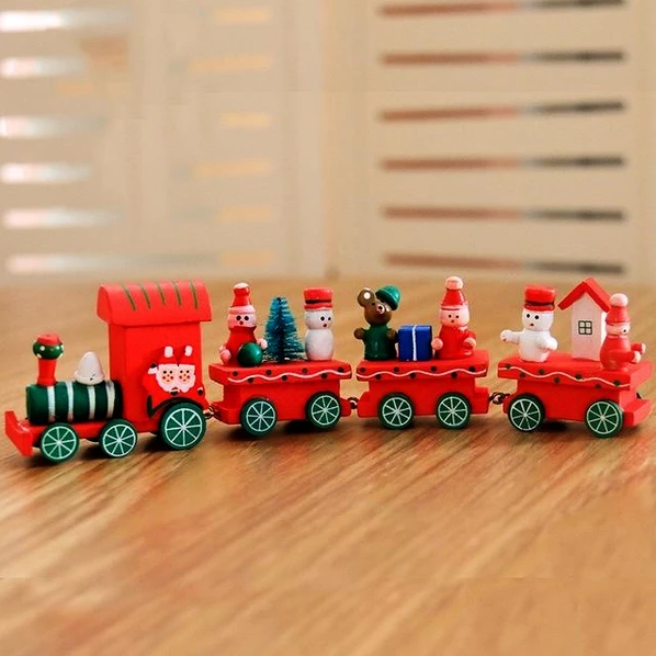 Christmas Wooden Train Ornaments