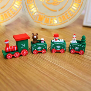 Christmas Wooden Train Ornaments