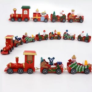 Christmas Wooden Train Ornaments