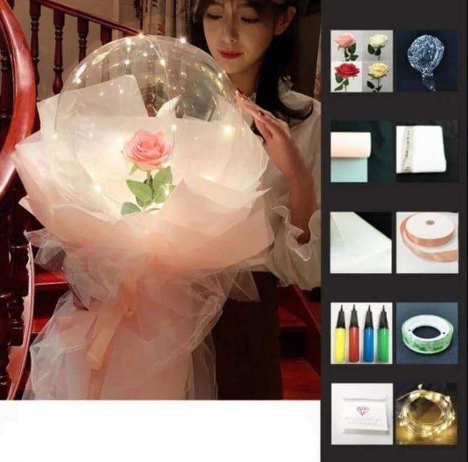 Rose Balloon LED Bouquet Kit