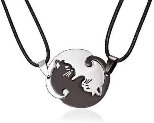 Yin & Yang Cat Necklace