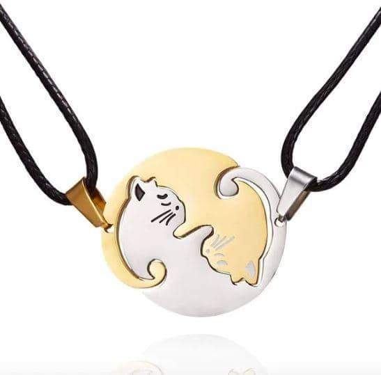 Yin & Yang Cat Necklace