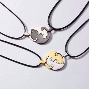 Yin & Yang Cat Necklace